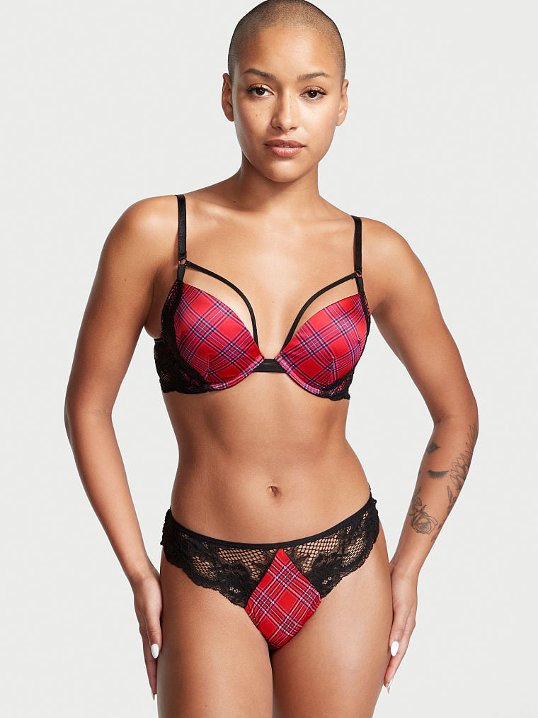 Very Sexy Push-Up Bra & VERY SEXY Fishnet Floral Cheeky Panty