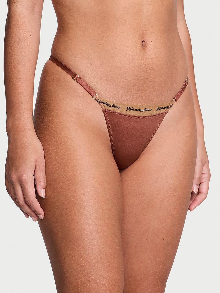 VERY SEXY Logo Embroidery Adjustable Thong Panty