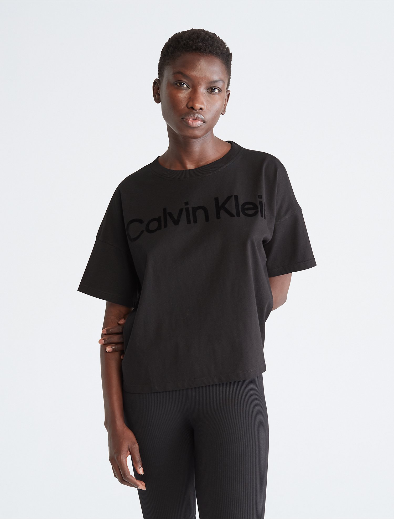 Performance Flocked Calvin Klein Logo T-Shirt