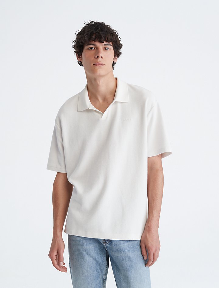Relaxed Fit Heavy Pique Polo Shirt
