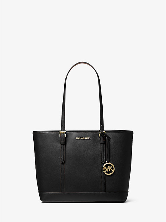 Jet Set Saffiano Leather Top-Zip Tote Bag