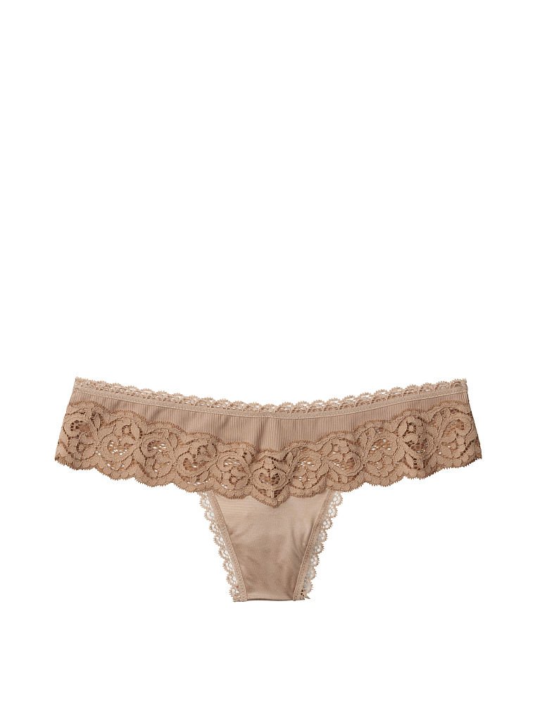 BODY BY VICTORIA Shimmer Lace Thong Panty