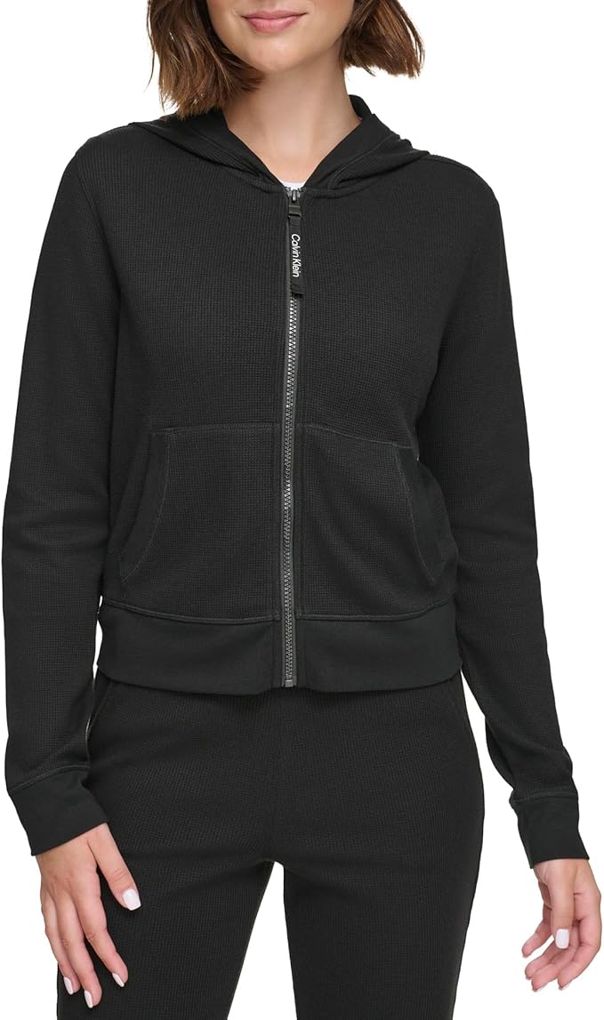 Calvin Klein Zipper Long Sleeve Kanga Pocket Sweatshirt