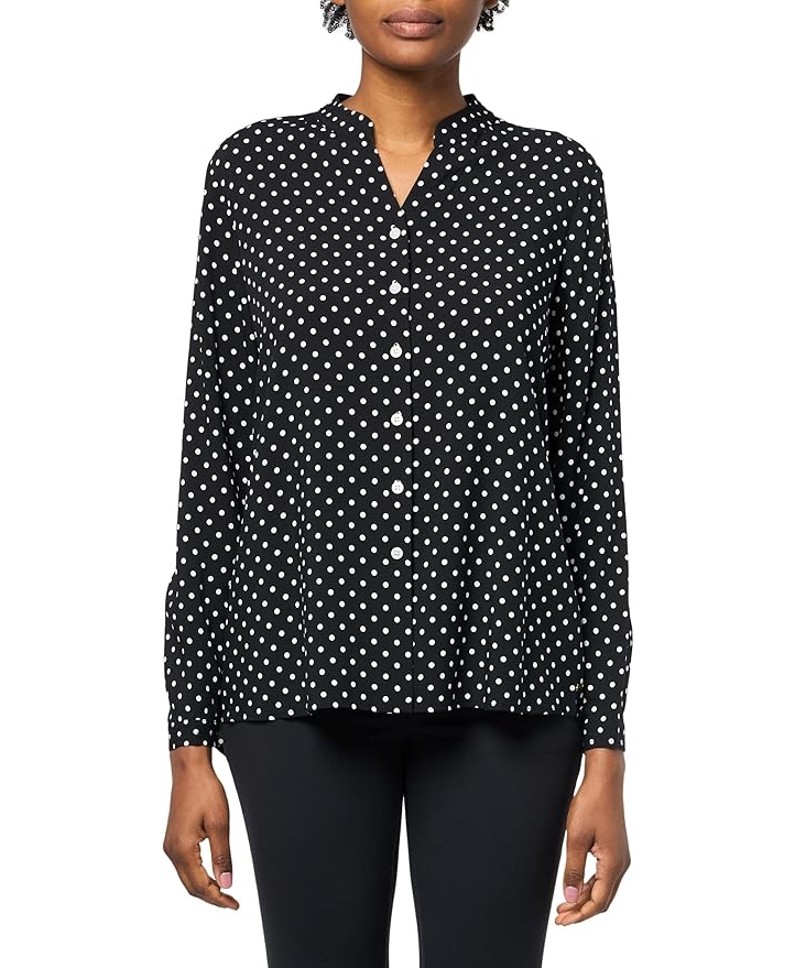 Tommy Hilfiger Bandcollar Long Sleeve Button Up Sportswear Top