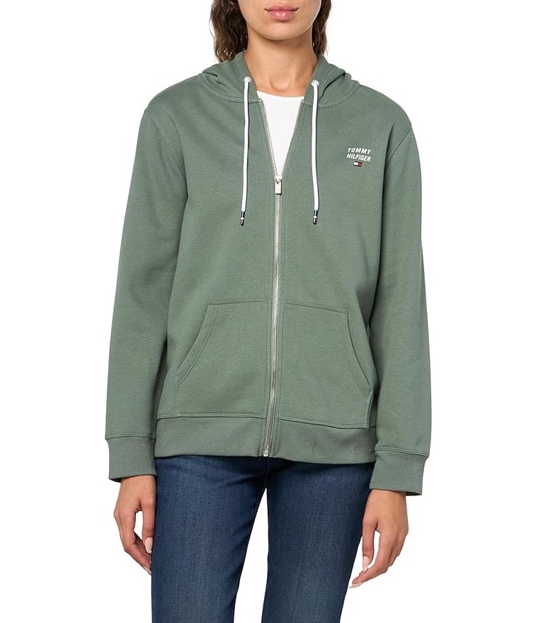 Tommy Hilfiger Full Zip Logo Fleece Hoodie Sweatshirt