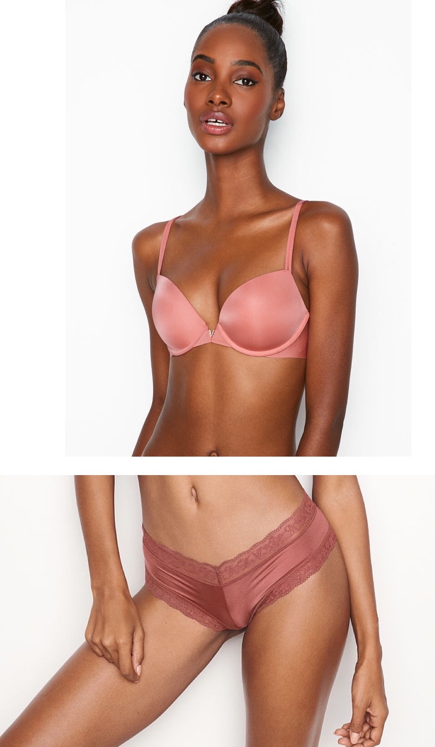 SEXY ILLUSIONS Push-Up Plunge Bra & VERY SEXY Lace Cheeky Panty