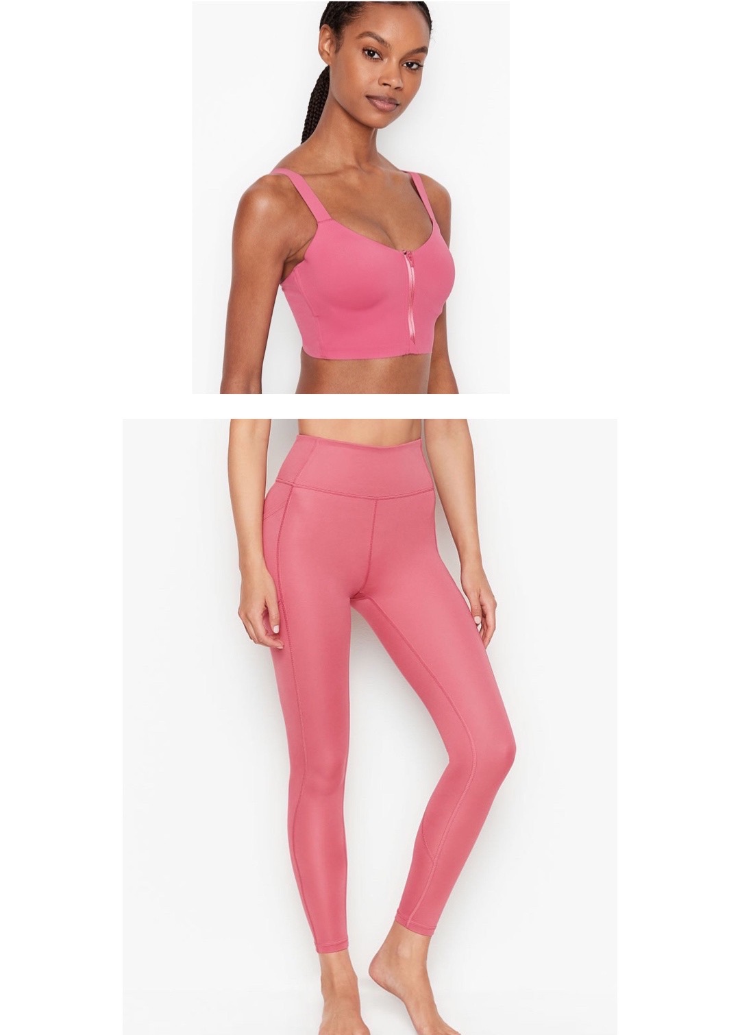 Knockout  Long Line Front-close Sport Bra & High-Rise Incredible Essential Legging