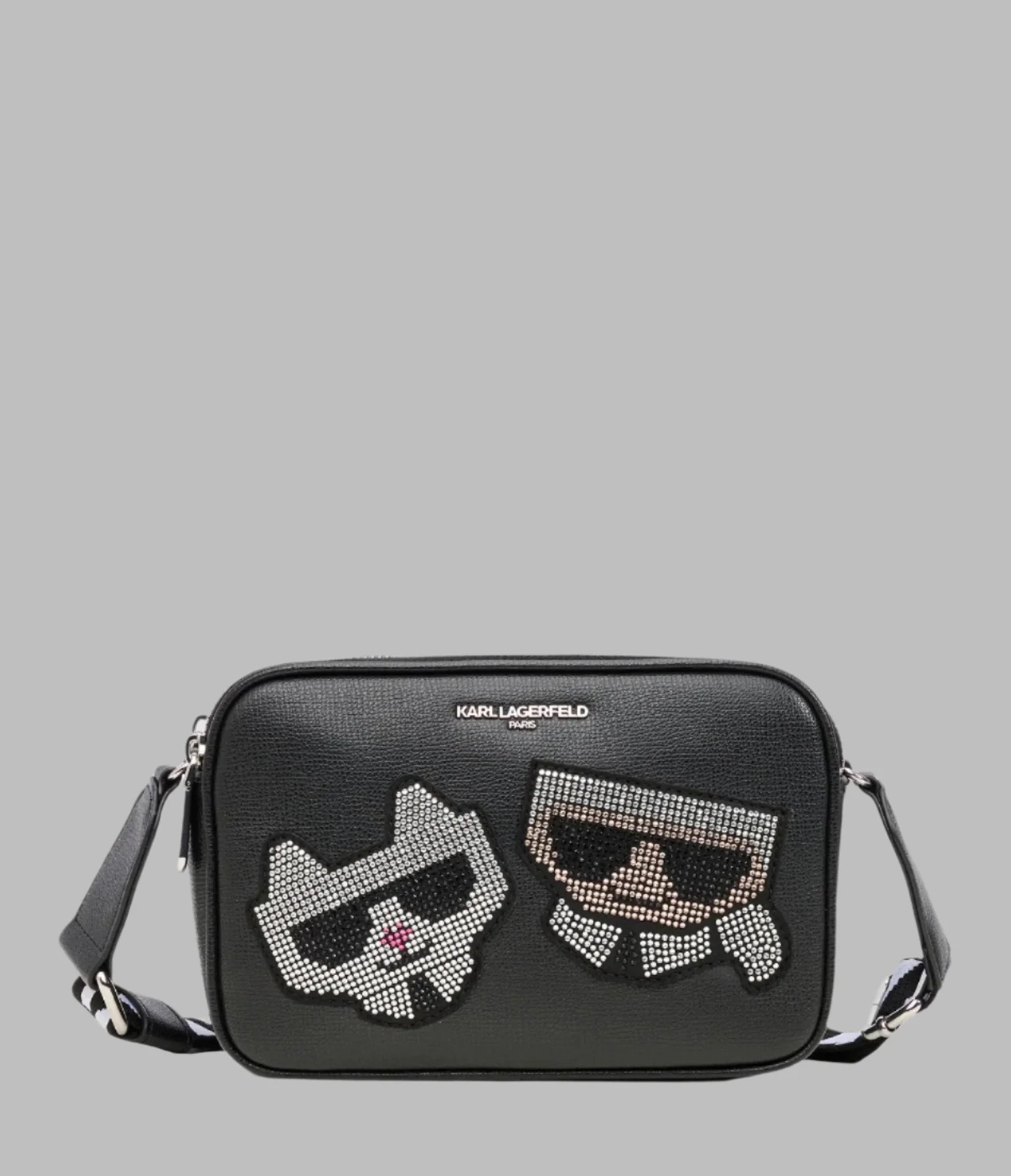 MAYBELLE RHINESTONE DUO CAMERA CROSSBODY BAG
