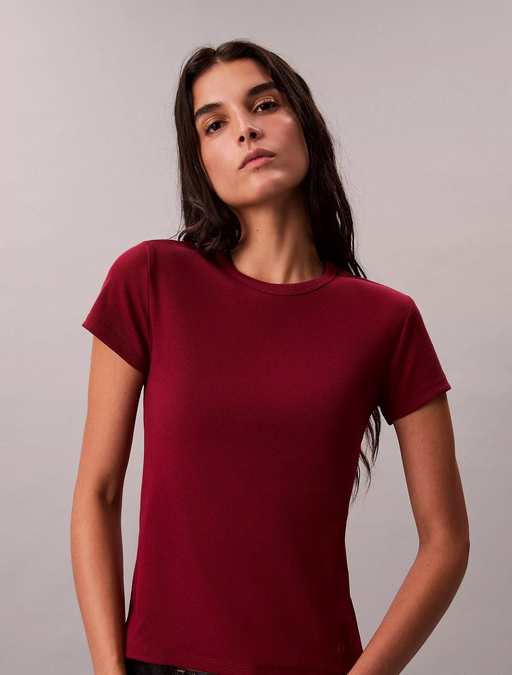 Cotton Contour Rib T-Shirt