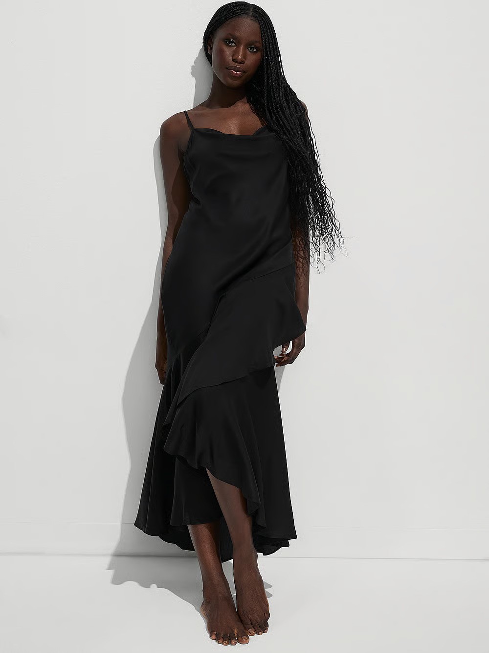 Beachwear Vacation Flounce Midi Dress