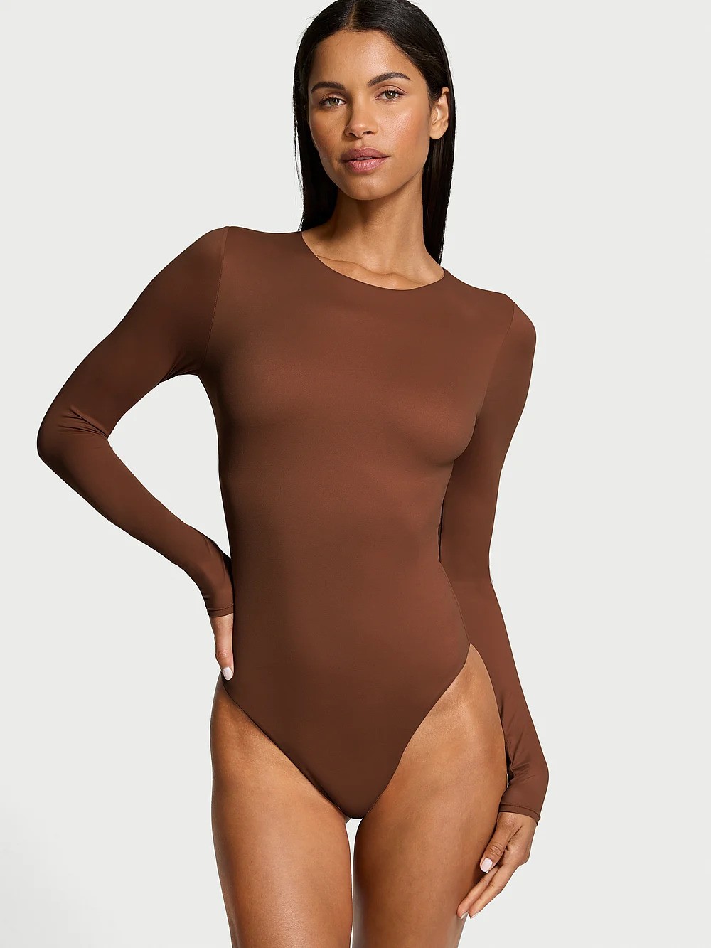 Bodywear by Victoria with FeatherSoft™ Innovation Long-Sleeve Bodysuit