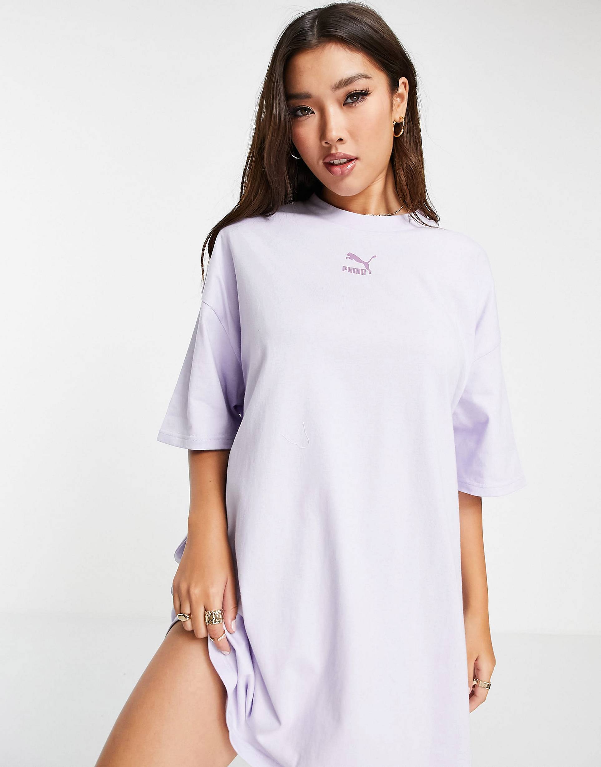 Puma classics tee dress in lilac