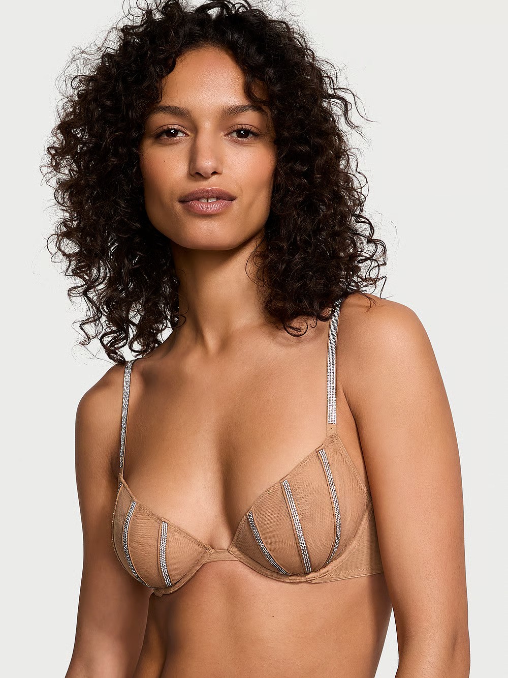 Sheer Shine Unlined Low-Cut Demi Bra