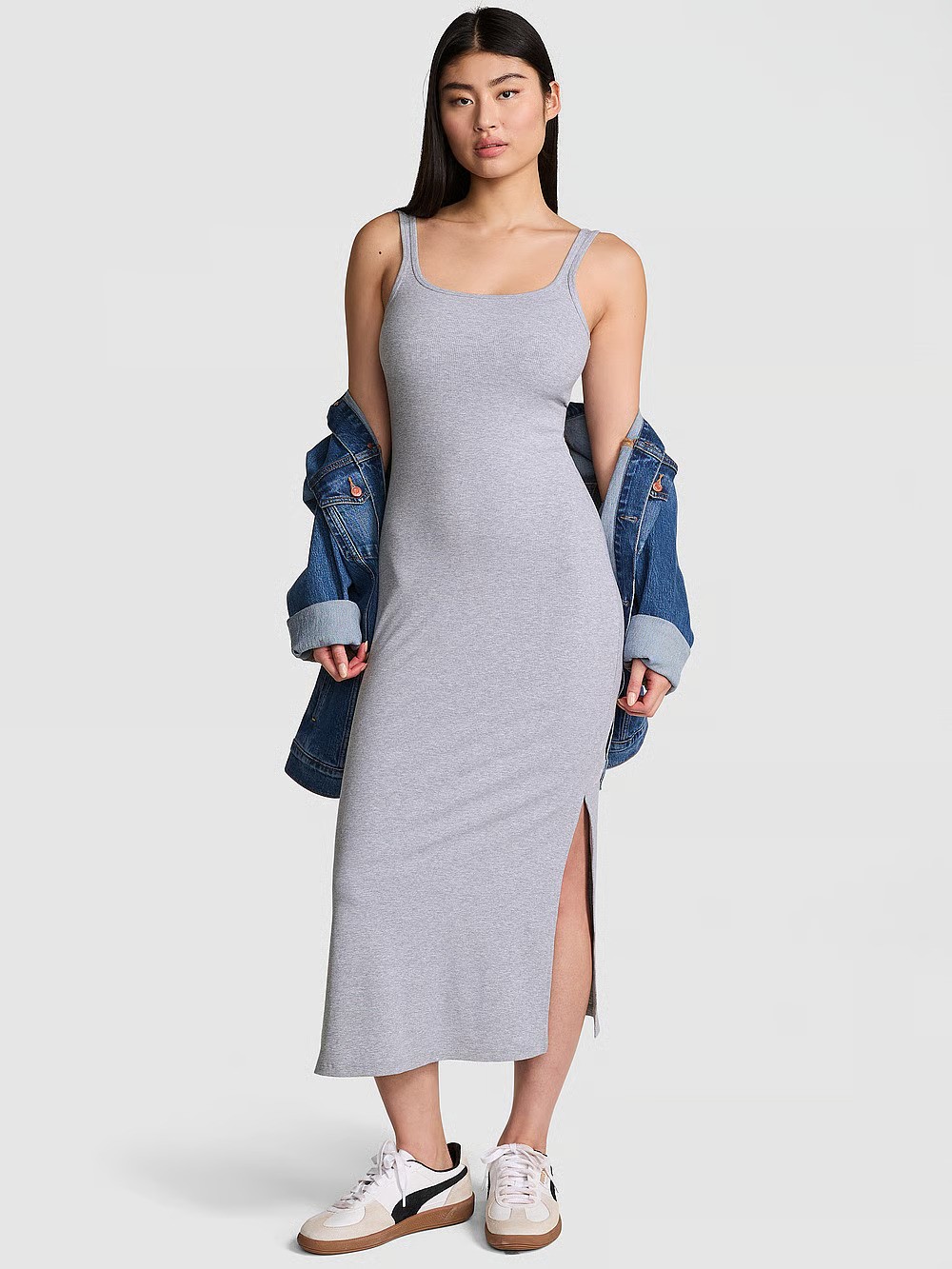 All-Day Soft Rib Bodycon Midi Dress