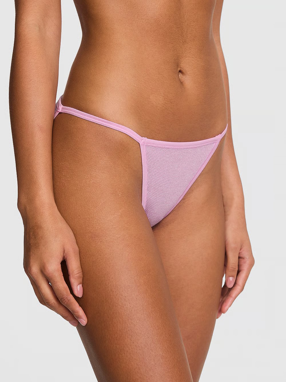 Logo Cotton High-Leg Micro Thong Panty