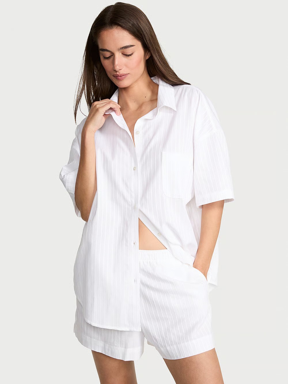 Modal-Cotton Striped Short Pajama Set