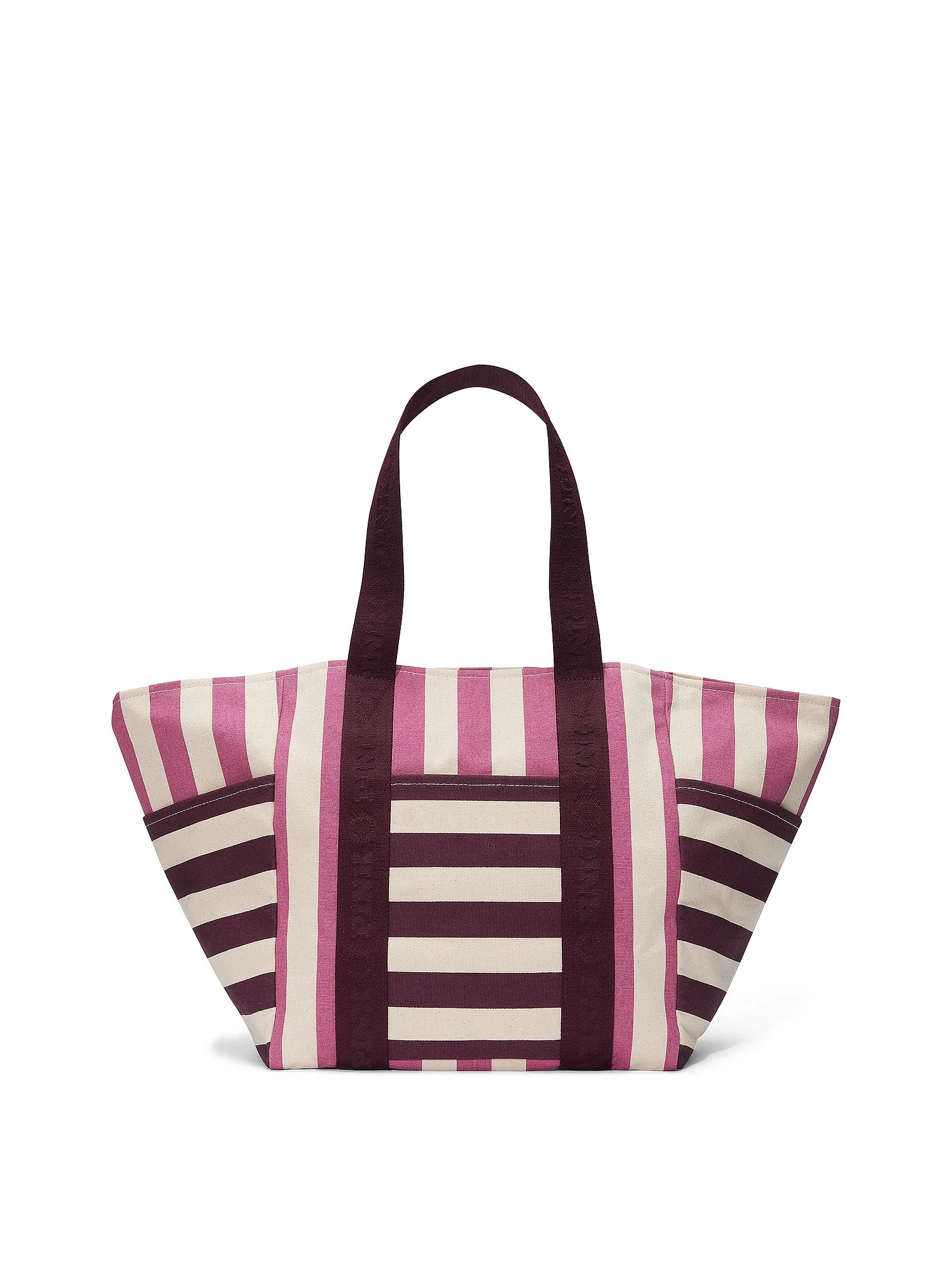 Victoria's Secret Striped Large Canvas Tote Bag