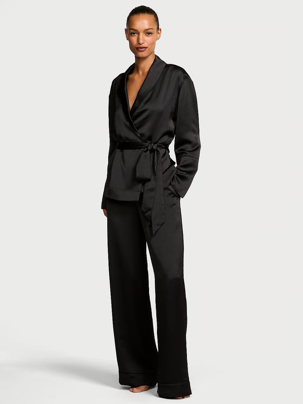 Luxe Satin Wrap Top & Pant Set