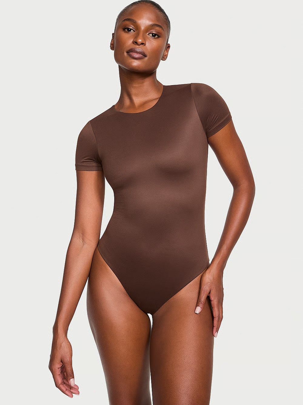 Bodywear by Victoria with FeatherSoft™ Innovation Short-Sleeve Bodysuit