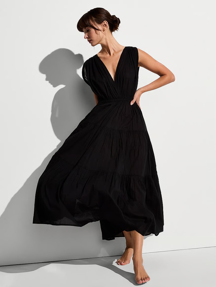 Beachwear Smocked Midi Dress