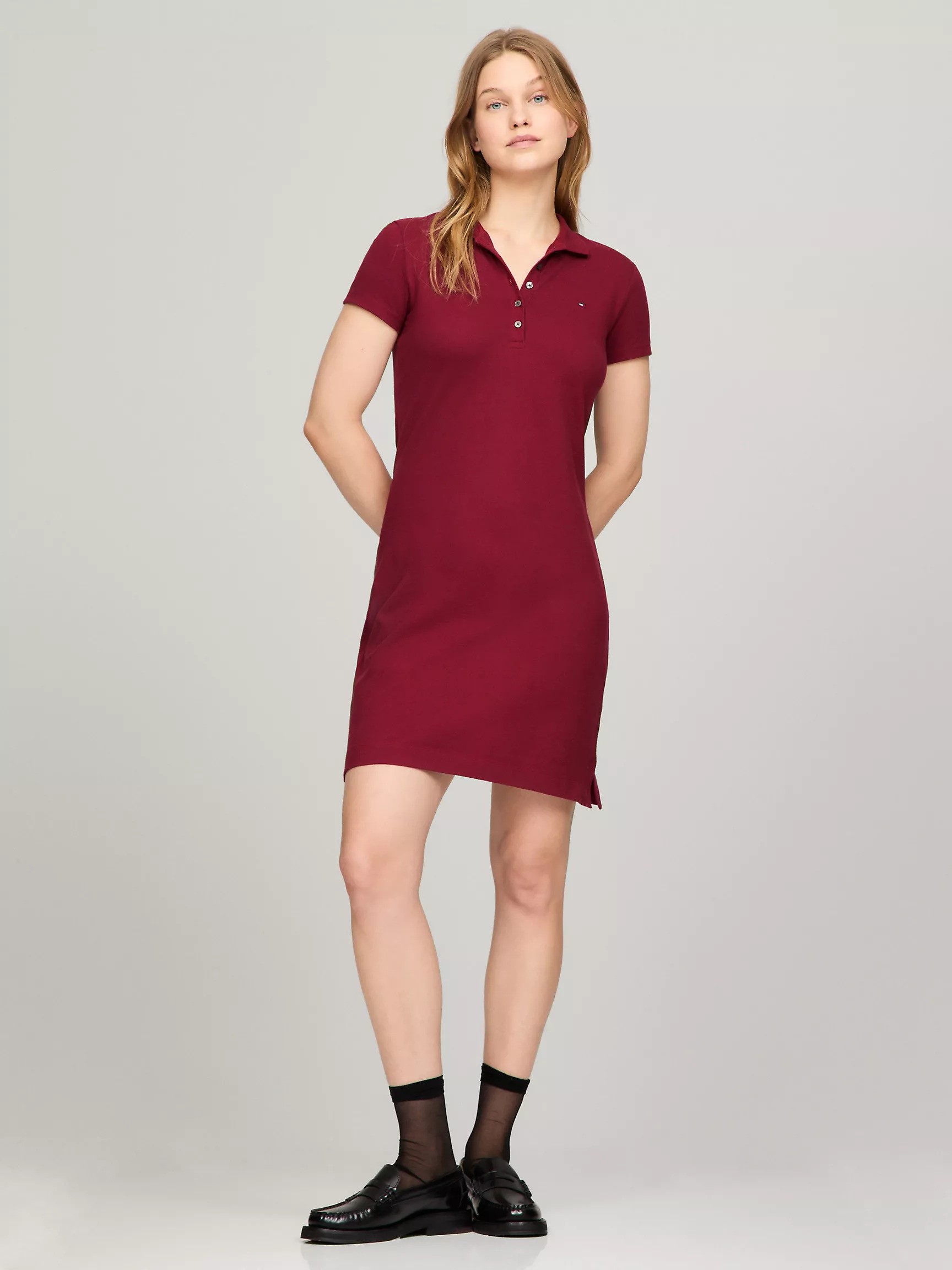 Stretch-Cotton Slim Fit Polo Dress