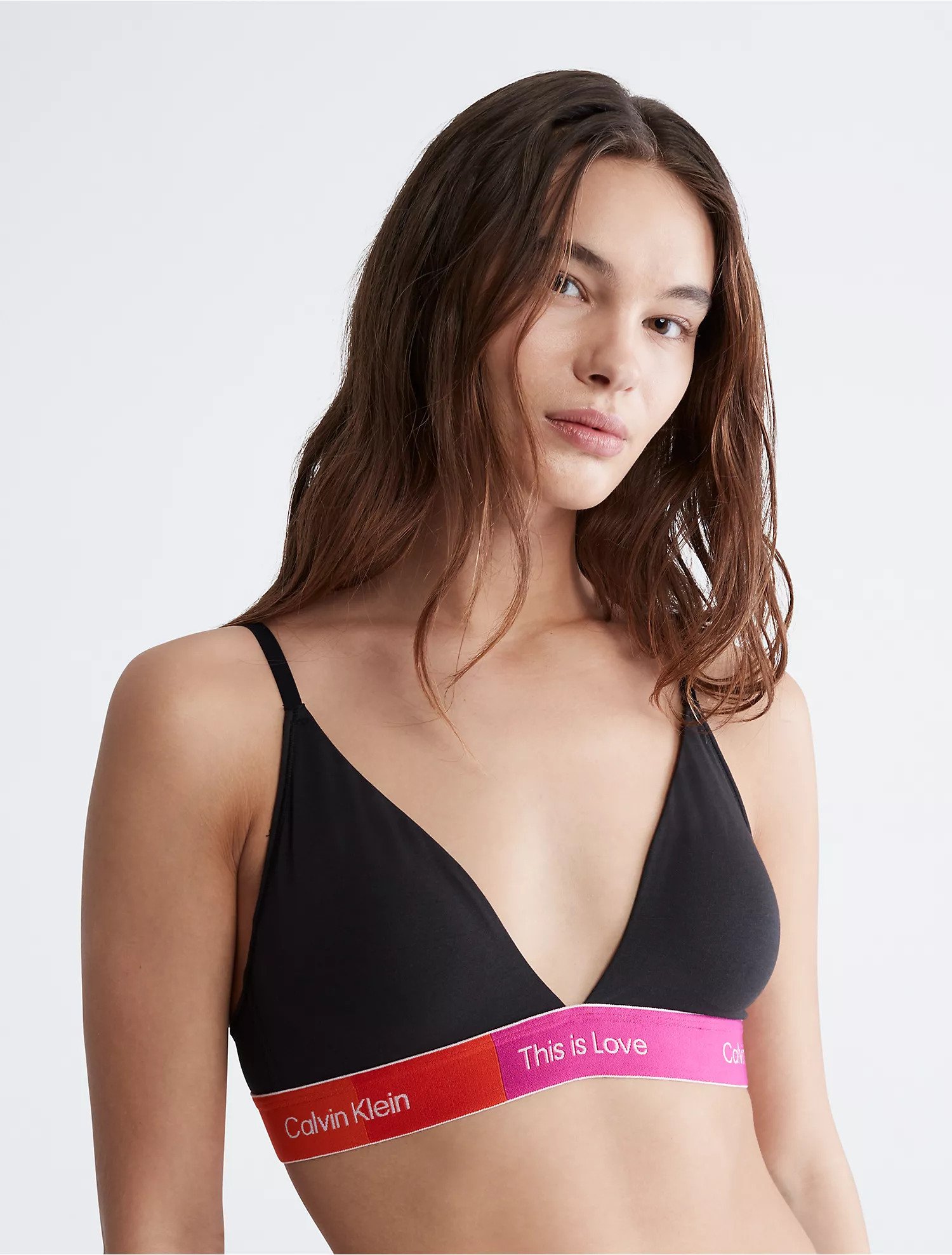 Colorblock Lightly Lined Triangle Bralette