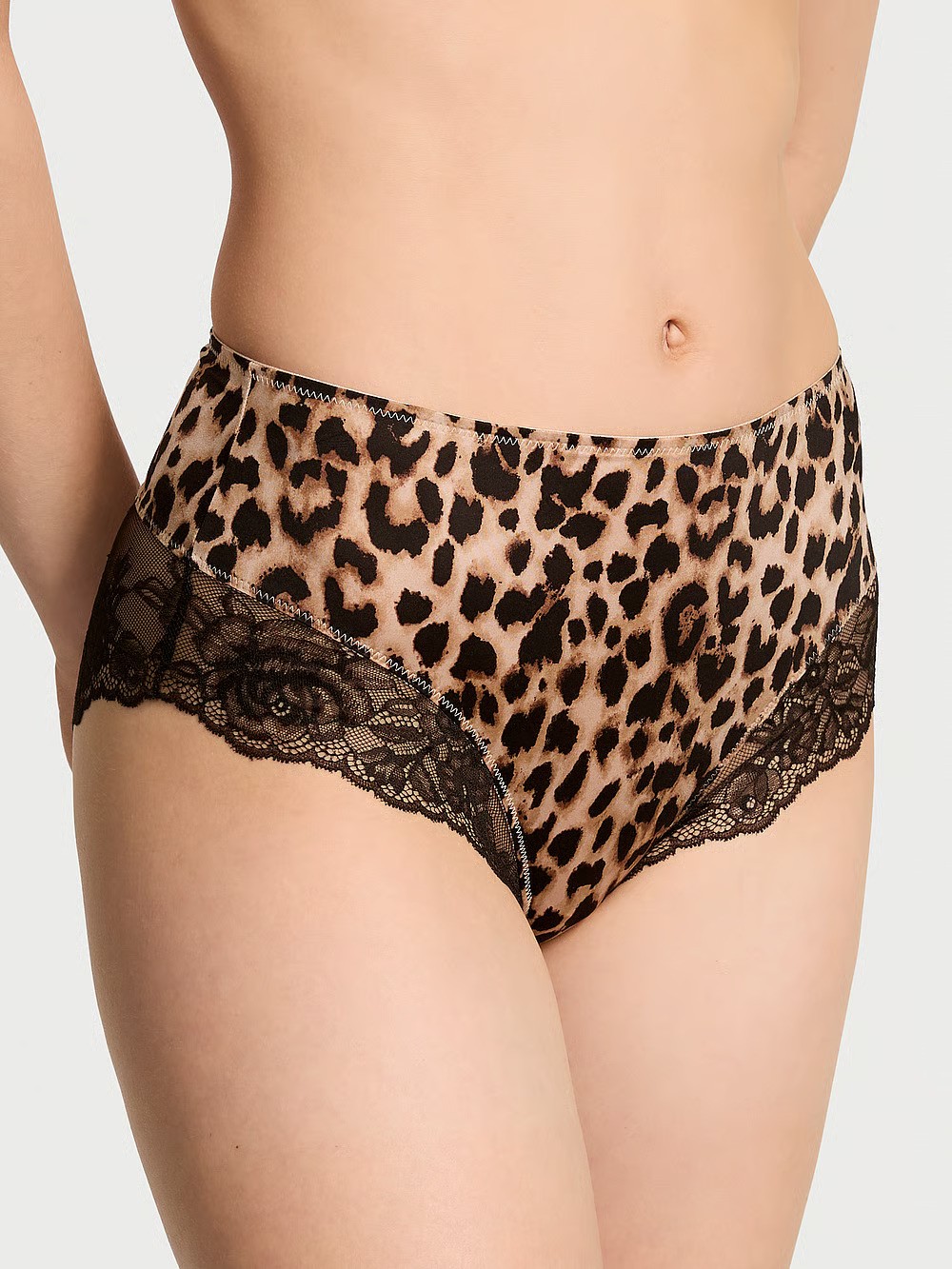 Very Sexy Smooth Lace-Trim High-Waist Brief Panty