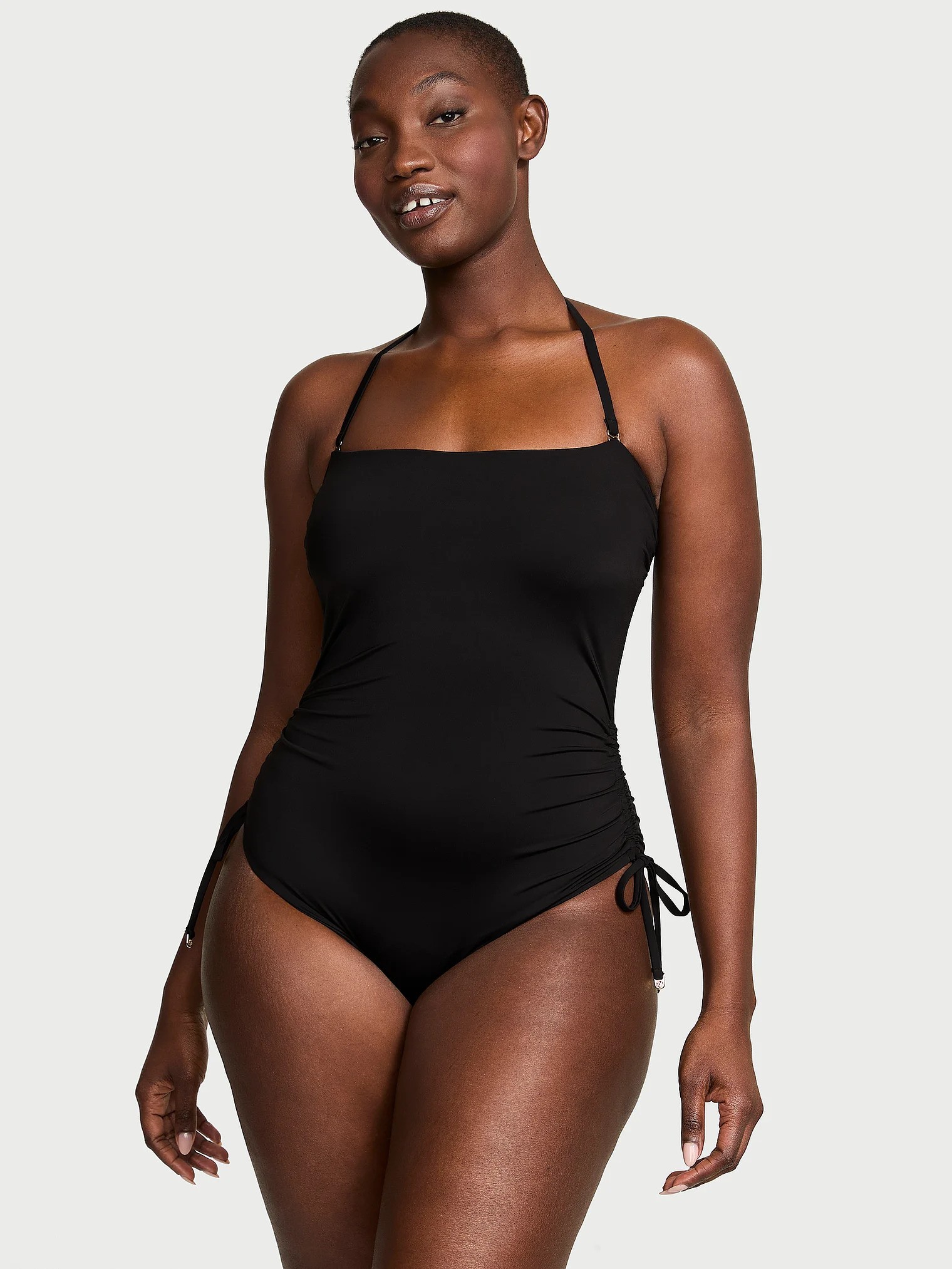 Essential Strapless Ruched One-Piece Swimsuit