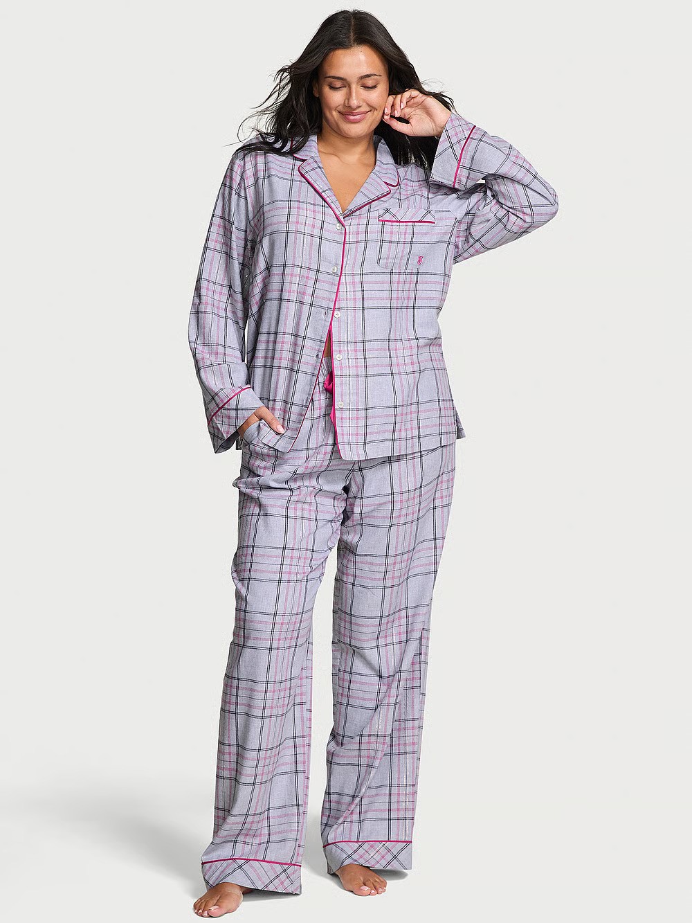 Flannel Long Pajama Set