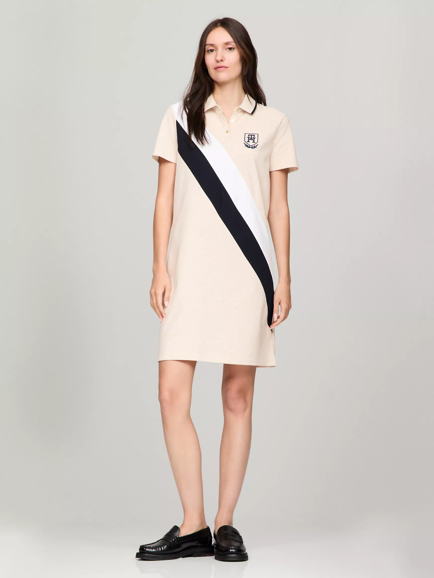 Banner Stripe Polo Dress
