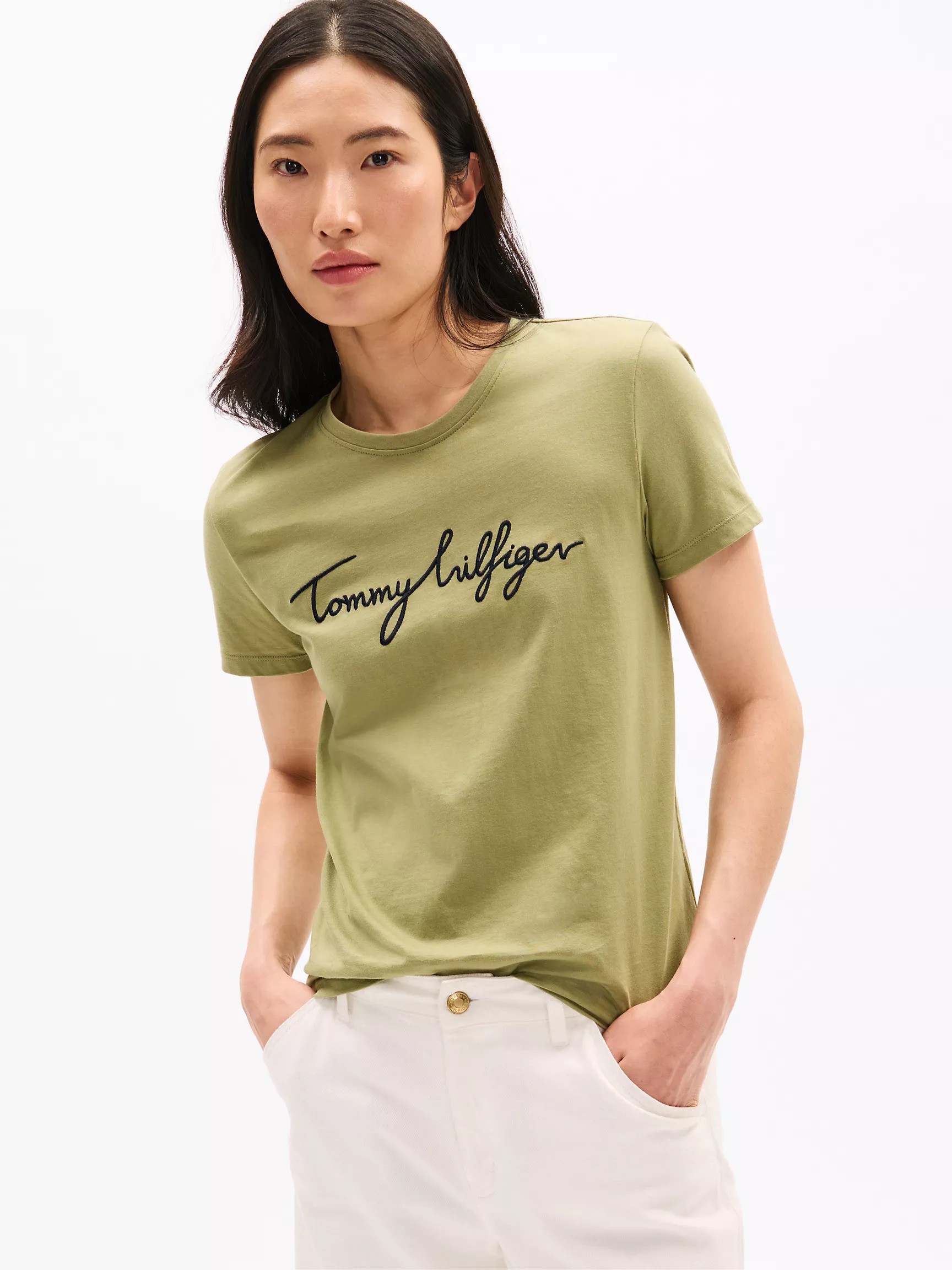 Embroidered Signature Crewneck T-Shirt