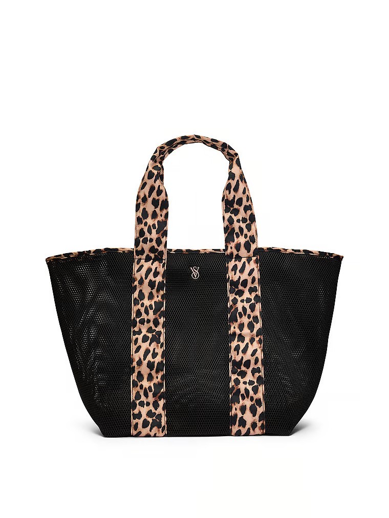 Leopard Mesh Tote Bag