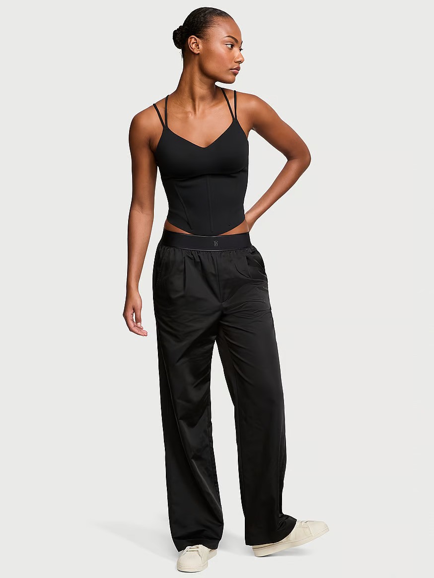 VSX Lux Glossy Sport Wide-Leg Pants