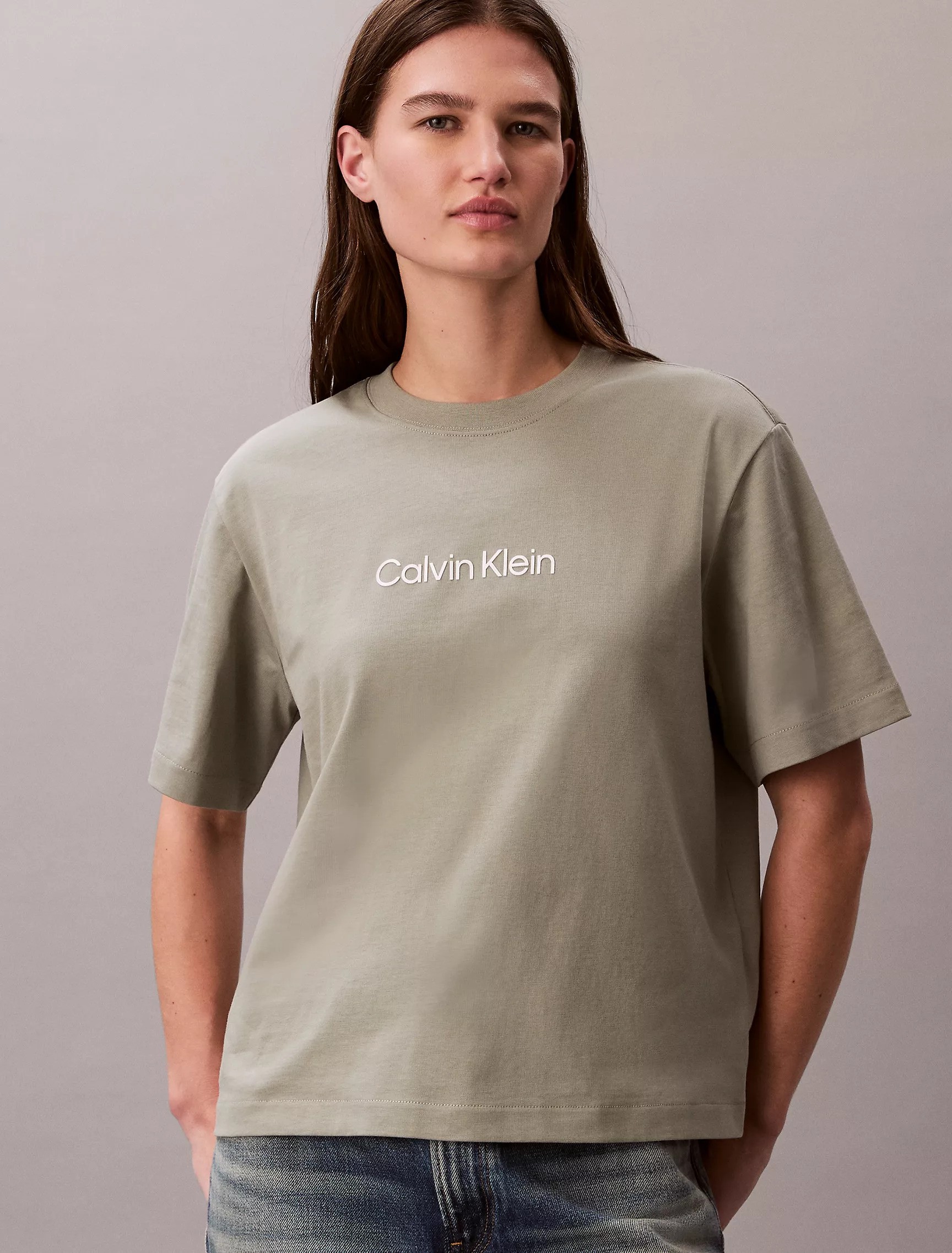 Standard Logo Boxy Fit Crewneck T-Shirt