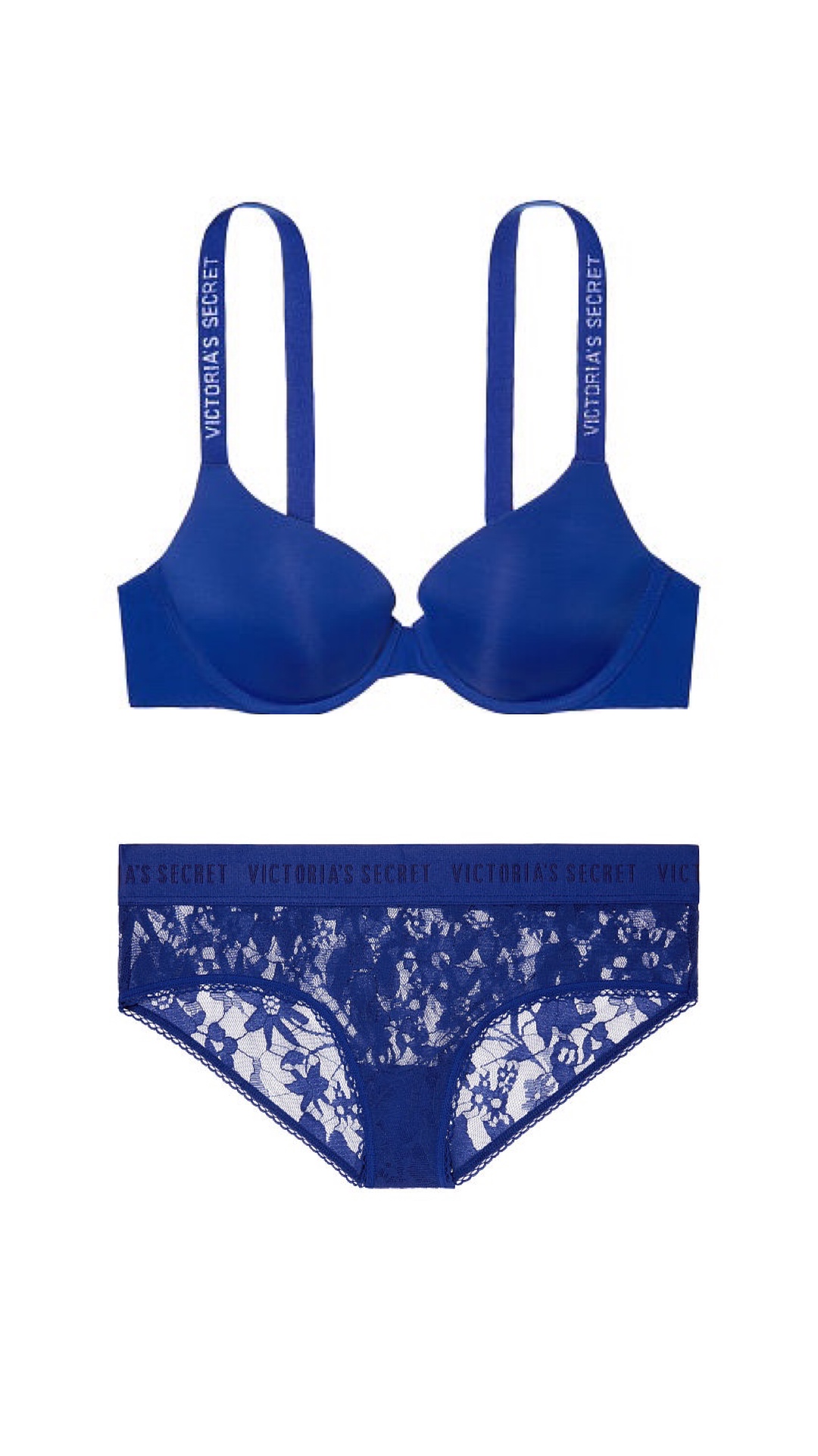Lightly Lined Demi Bra. & Logo Hiphugger Panty