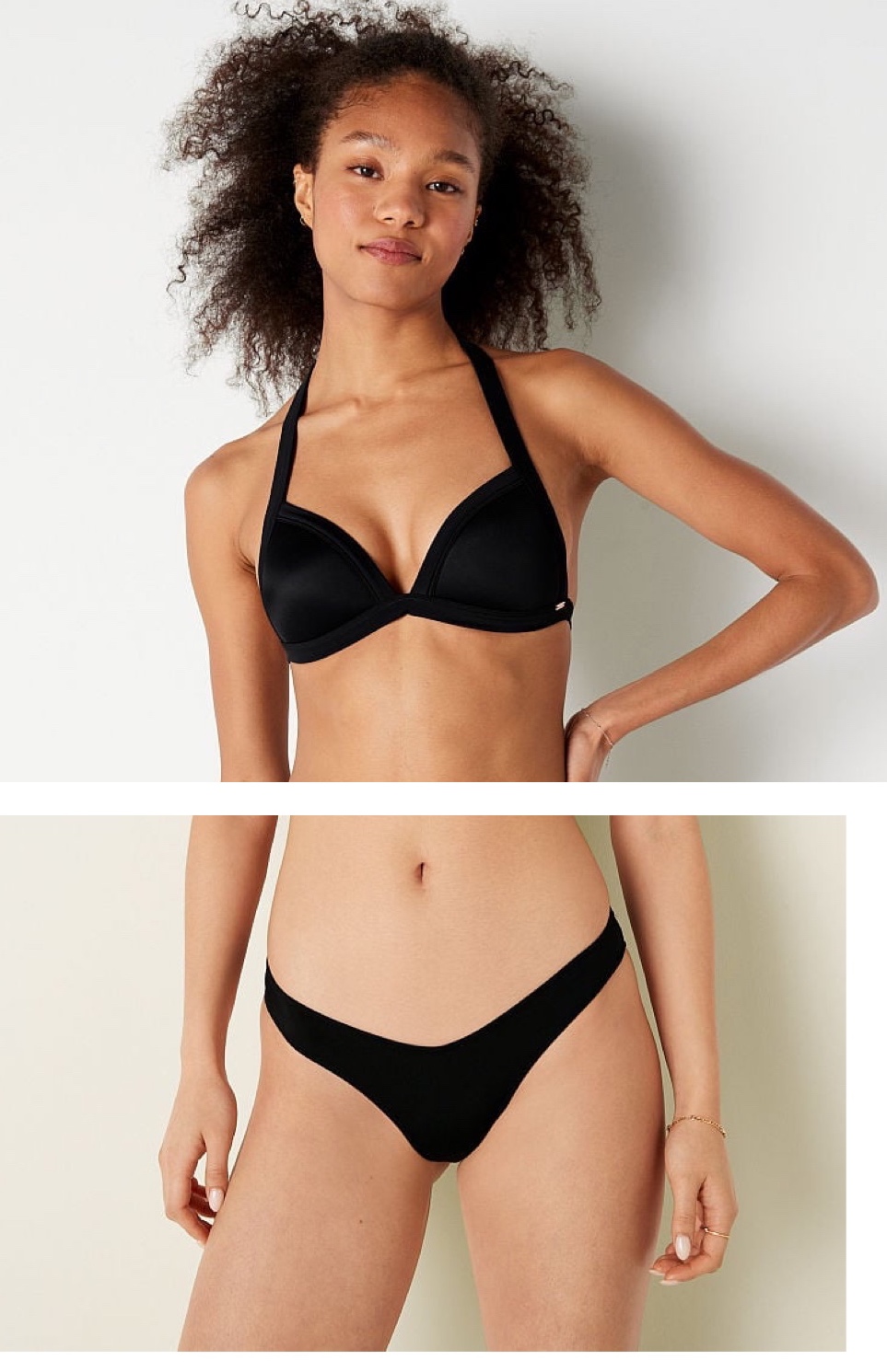 Push-Up Triangle Bikini Top & V FRONT ITSY BIKINI BOTTOM